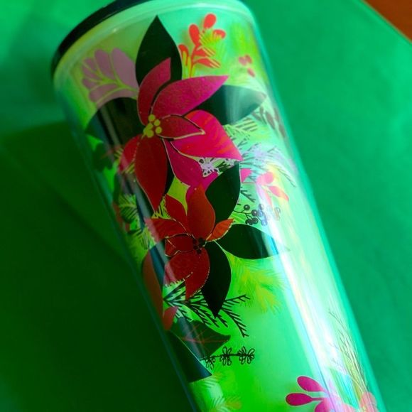 NWT‼️Starbucks🎄Holiday 2021 Color Changing Poinsettia Tumbler - Picture 5 of 11